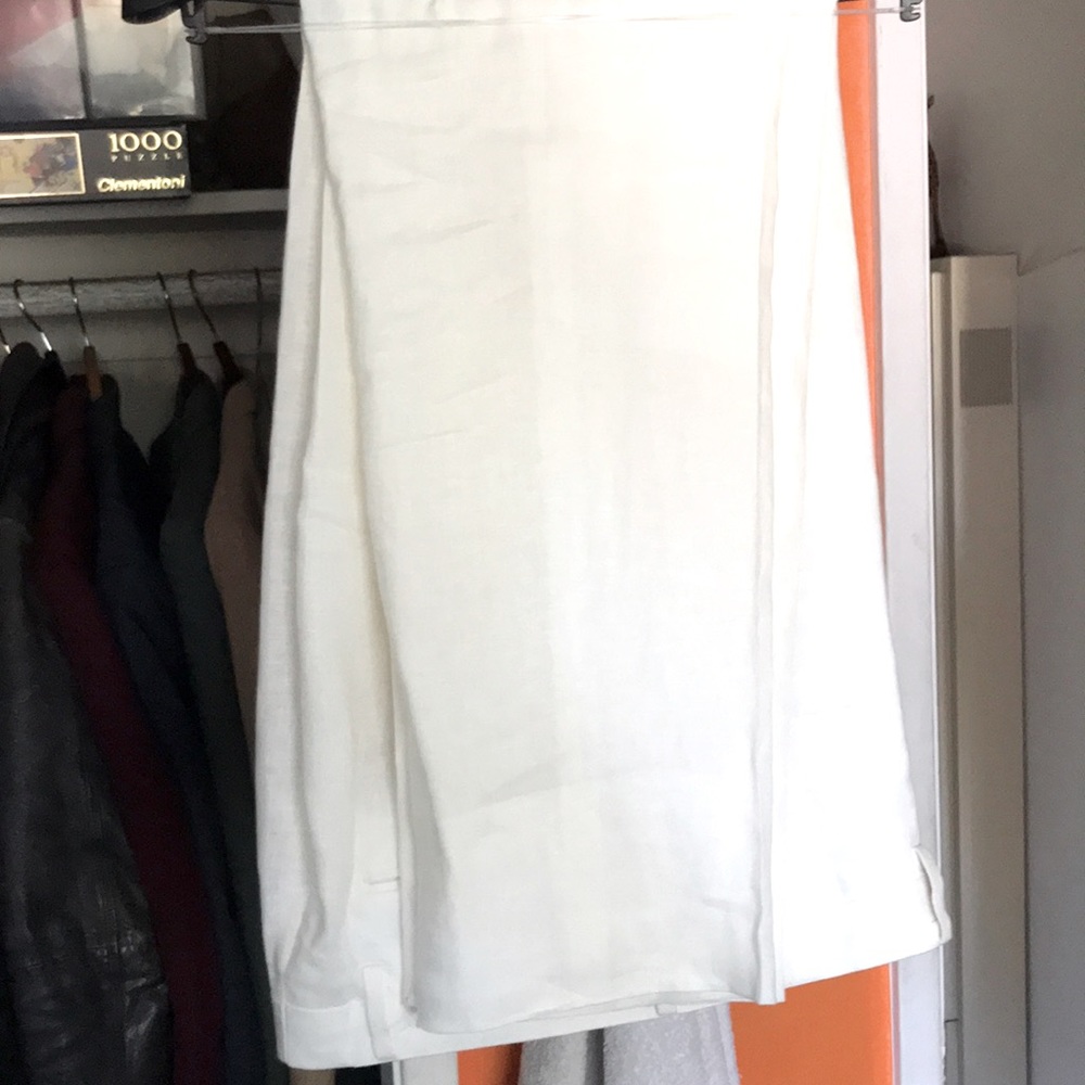 Ivory Italian Linen Pants by Enzo. Like New